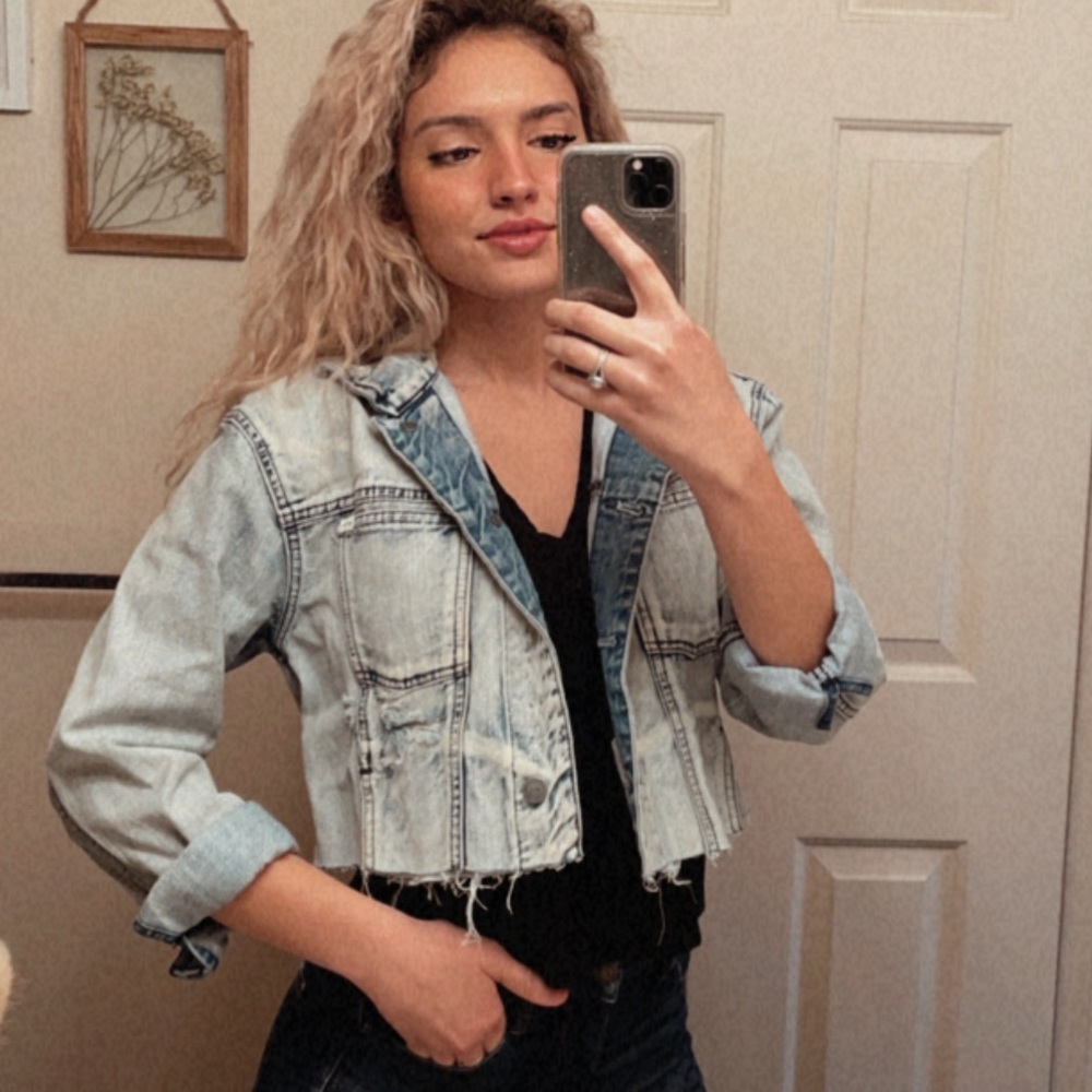 DIY Crop Jean Jacket